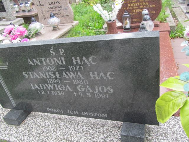 Stanisława Hąc 1899 Chrzanów św. Mikołaja - Grobonet - Wyszukiwarka osób pochowanych