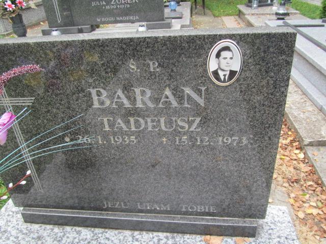 Tadeusz Baran 1935 Chrzanów św. Mikołaja - Grobonet - Wyszukiwarka osób pochowanych