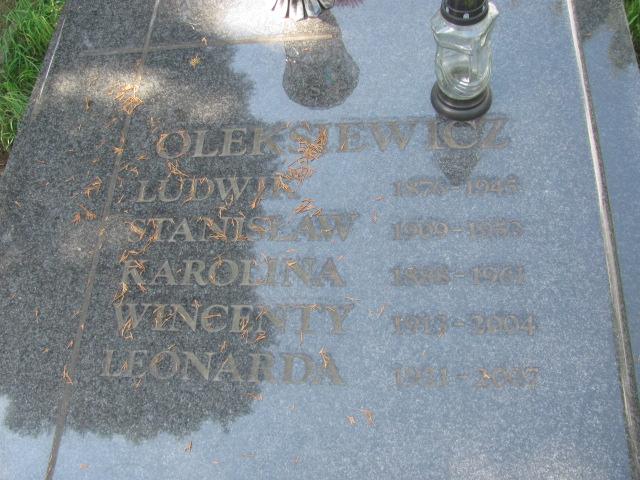 Leonarda Oleksiewicz 1921 Chrzanów św. Mikołaja - Grobonet - Wyszukiwarka osób pochowanych