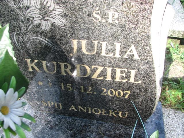 Julia Kurdziel 2007 Chrzanów św. Mikołaja - Grobonet - Wyszukiwarka osób pochowanych