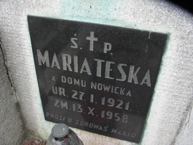 Maria Teska 1921 Chrzanów św. Mikołaja - Grobonet - Wyszukiwarka osób pochowanych