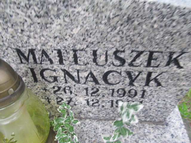 Mateusz Ignacyk 1991 Chrzanów św. Mikołaja - Grobonet - Wyszukiwarka osób pochowanych