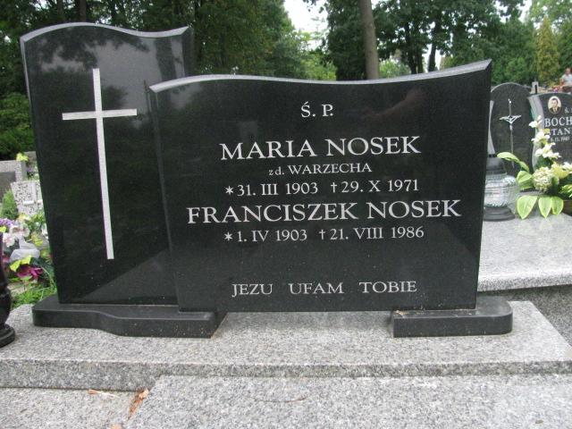 Franciszek Nosek 1903 Chrzanów św. Mikołaja - Grobonet - Wyszukiwarka osób pochowanych