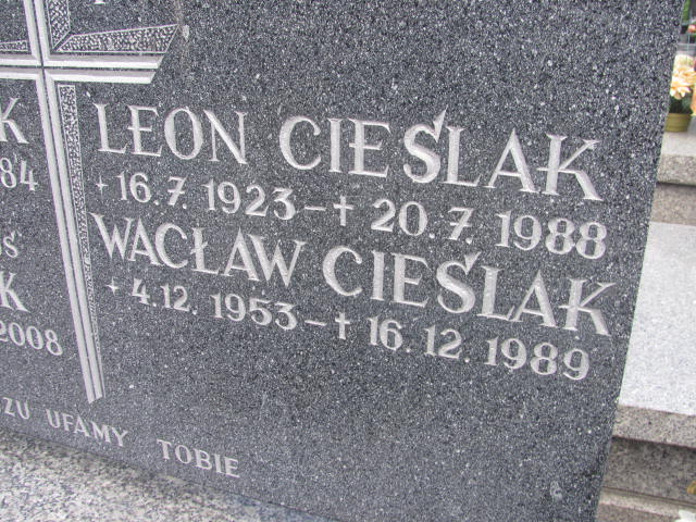 Wacław Cieślak 1953 Chrzanów św. Mikołaja - Grobonet - Wyszukiwarka osób pochowanych