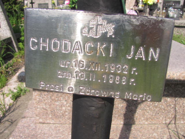 Jan Chodacki 1932 Chrzanów św. Mikołaja - Grobonet - Wyszukiwarka osób pochowanych