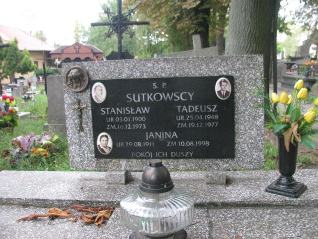 Stanisław Sutkowski 1900 Chrzanów św. Mikołaja - Grobonet - Wyszukiwarka osób pochowanych