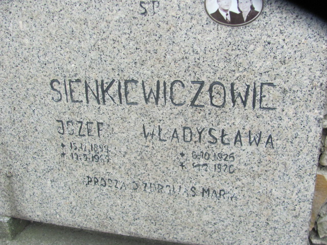 Józef Sienkiewicz 1899 Chrzanów św. Mikołaja - Grobonet - Wyszukiwarka osób pochowanych