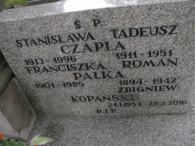 Tadeusz Czapla 1910 Chrzanów św. Mikołaja - Grobonet - Wyszukiwarka osób pochowanych