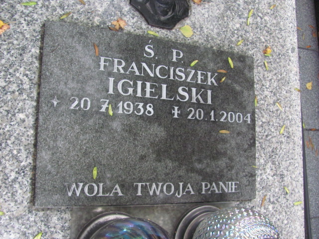 Franciszek Igielski 1938 Chrzanów św. Mikołaja - Grobonet - Wyszukiwarka osób pochowanych